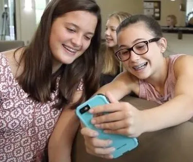 Girls with Phone Selfie